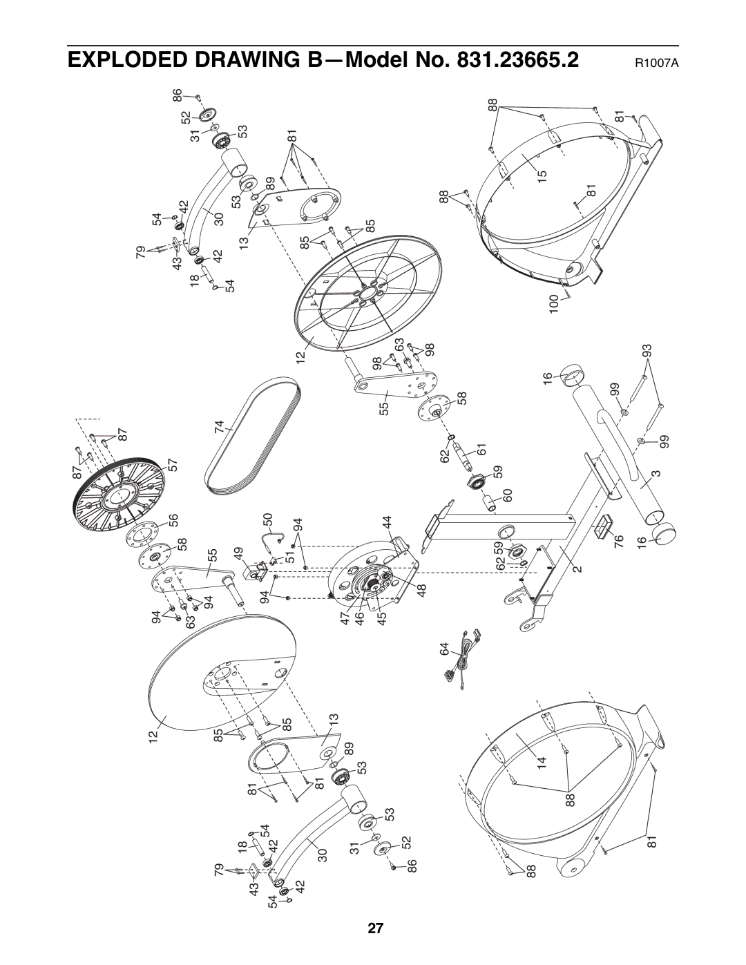 NordicTrack 831.23665.2 user manual Drawing 