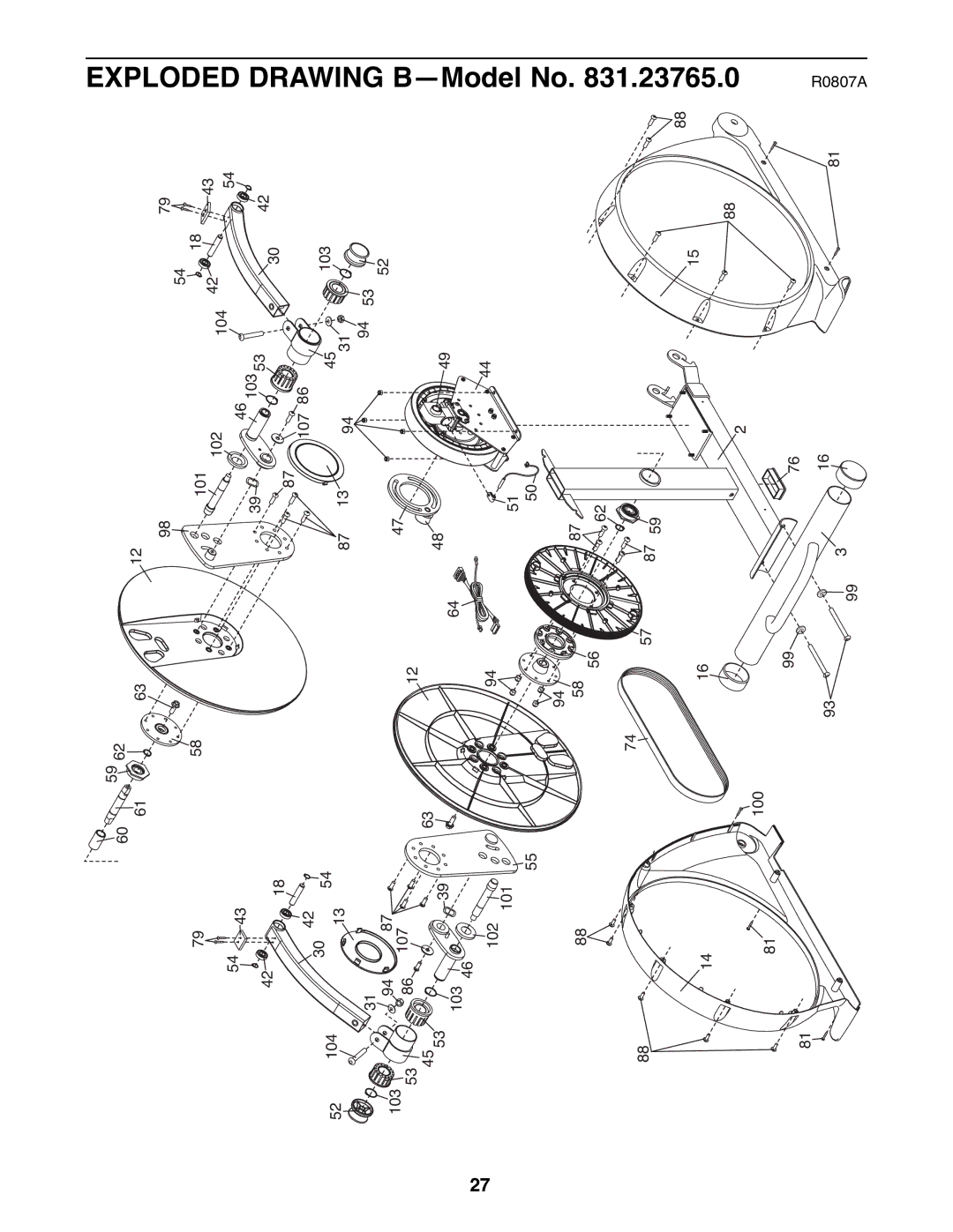 NordicTrack 831.23765.0 user manual Model No 