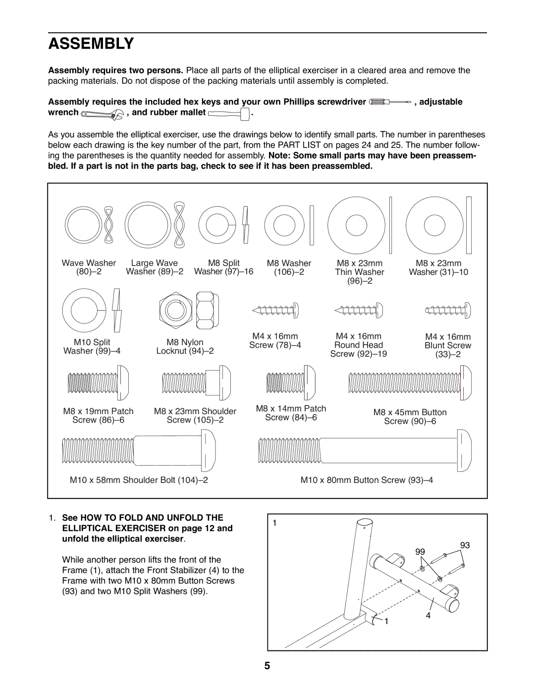 NordicTrack 831.23765.0 user manual Assembly 