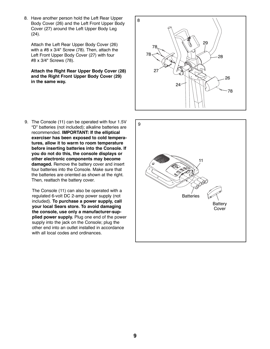 NordicTrack 831.23765.1 user manual Attach the Right Rear Upper Body Cover, Right Front Upper Body Cover 