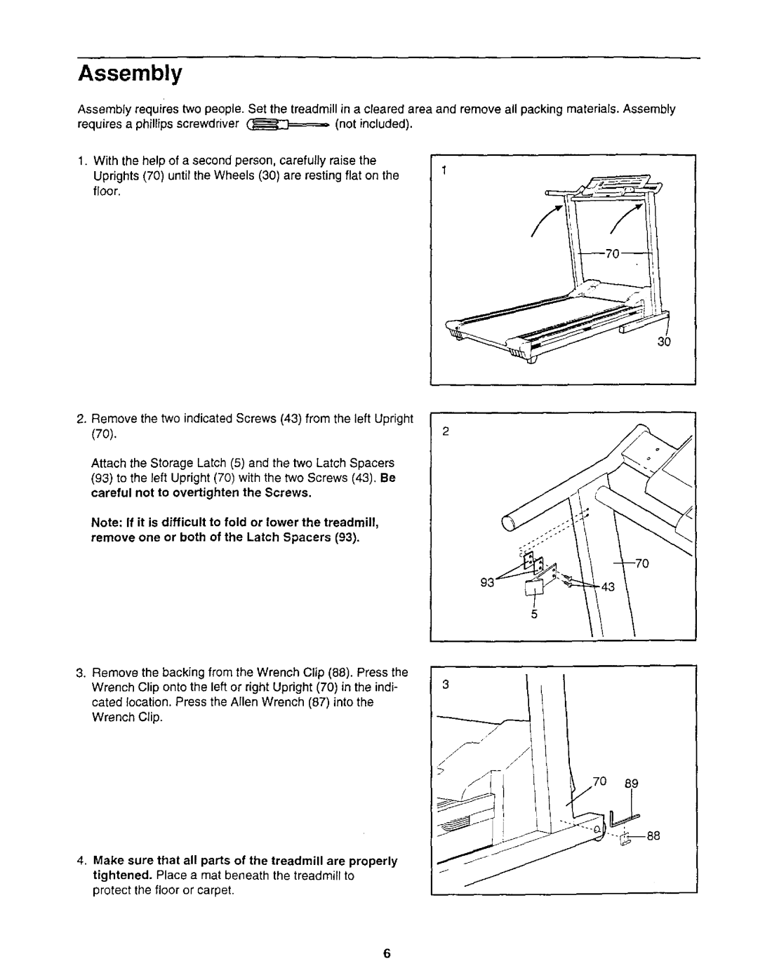 NordicTrack 831.2988 user manual Assembly 