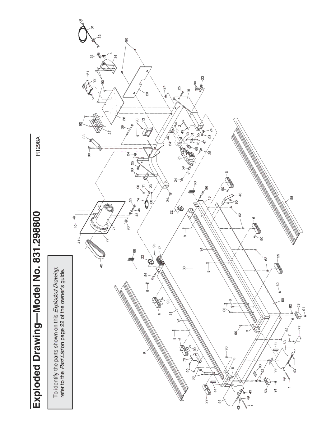 NordicTrack 831.298800 user manual Exploded Drawing-Model No 