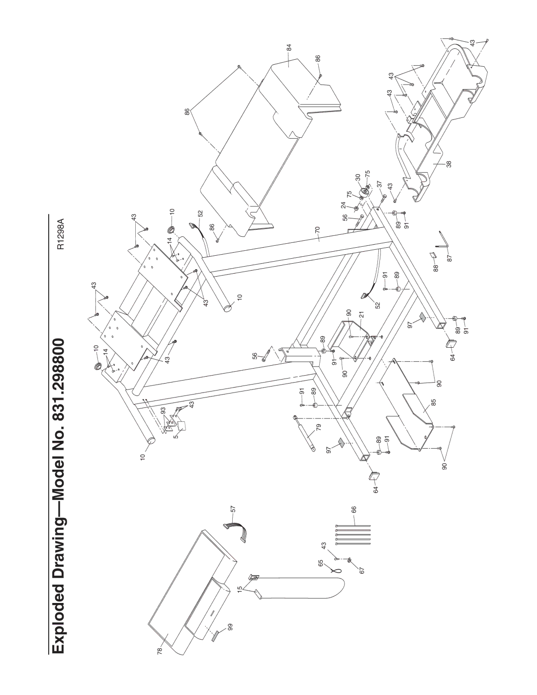 NordicTrack 831.298800 user manual Exploded Drawing-Model No 