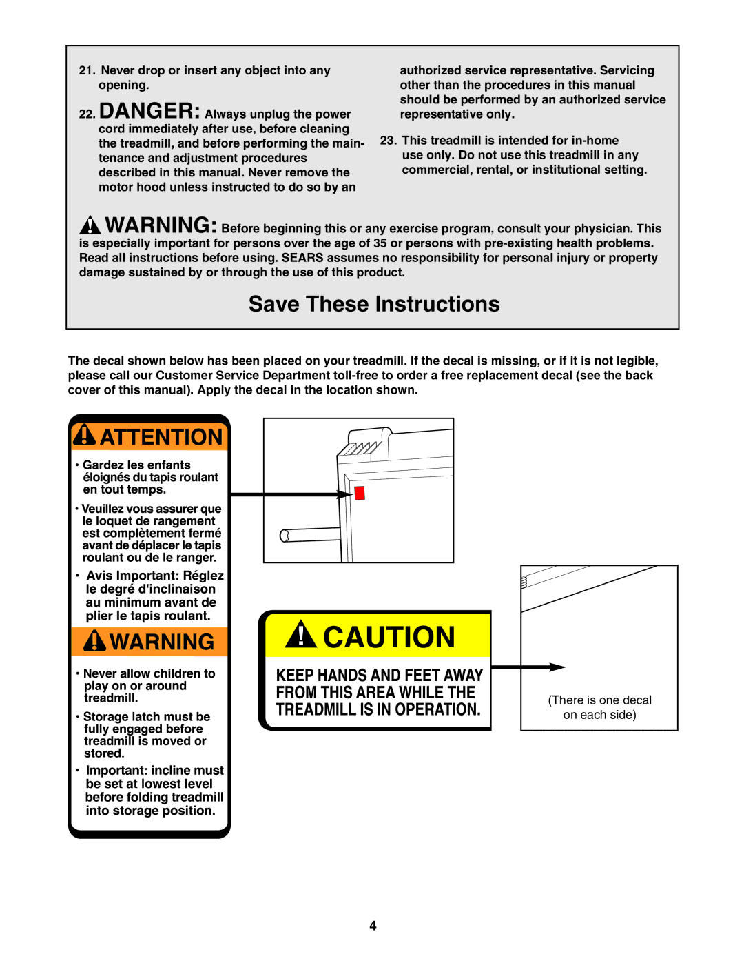 NordicTrack 831.298800 user manual There is one decal 