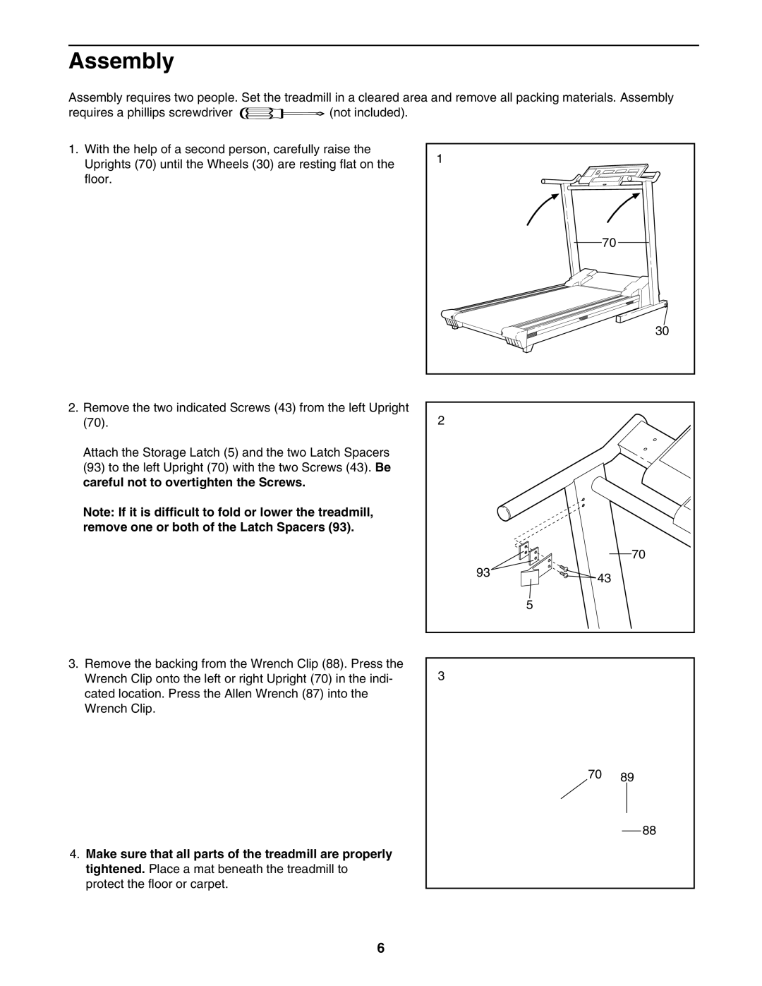 NordicTrack 831.298800 user manual Assembly 