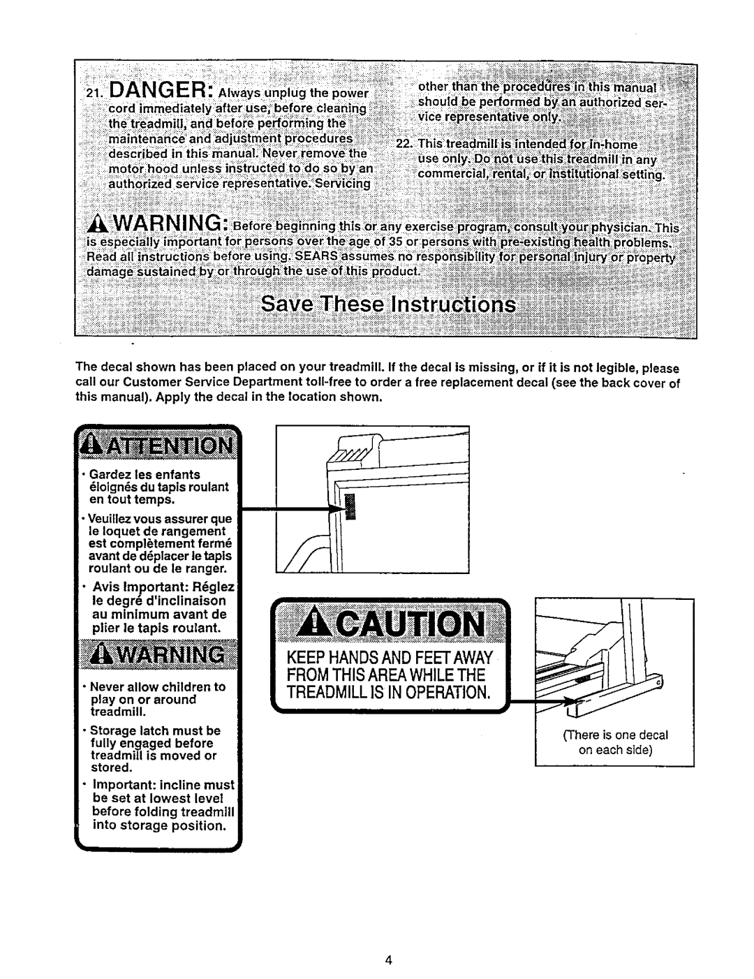 NordicTrack 831.29881 user manual On each side 