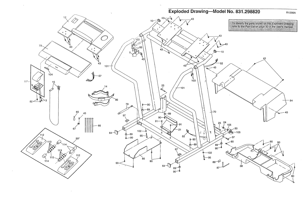 NordicTrack 831.29882 user manual Exploded Drawing--Model No 