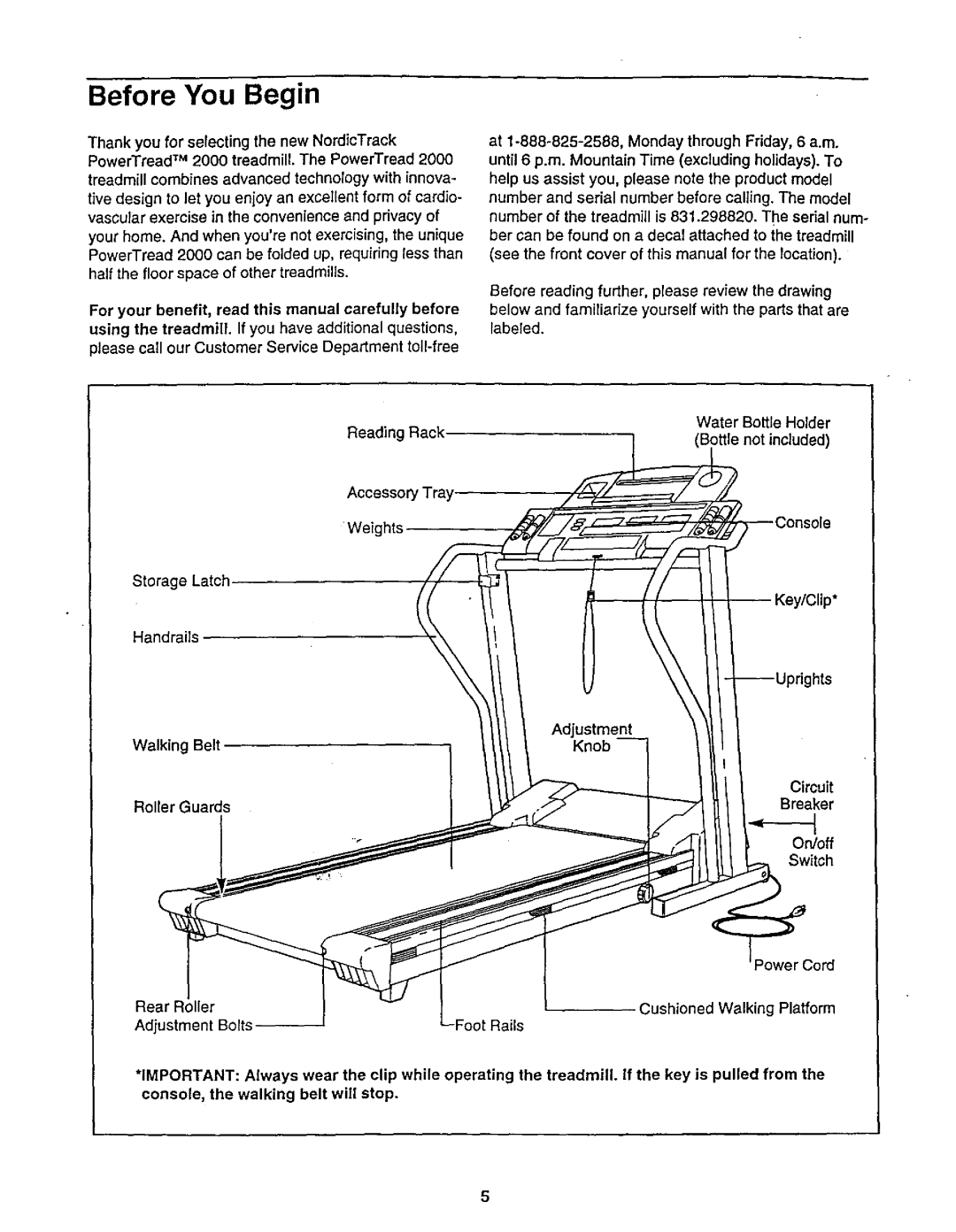 NordicTrack 831.29882 user manual Before You Begin, Weights 