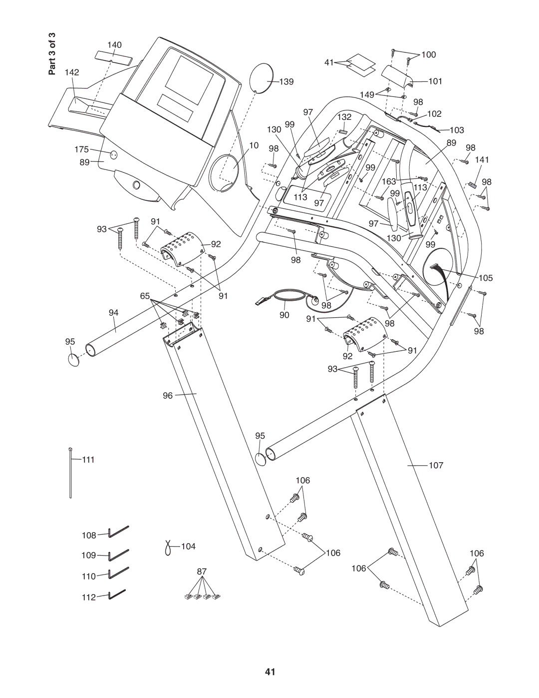 NordicTrack 9800 user manual 3of 140 Part 142 