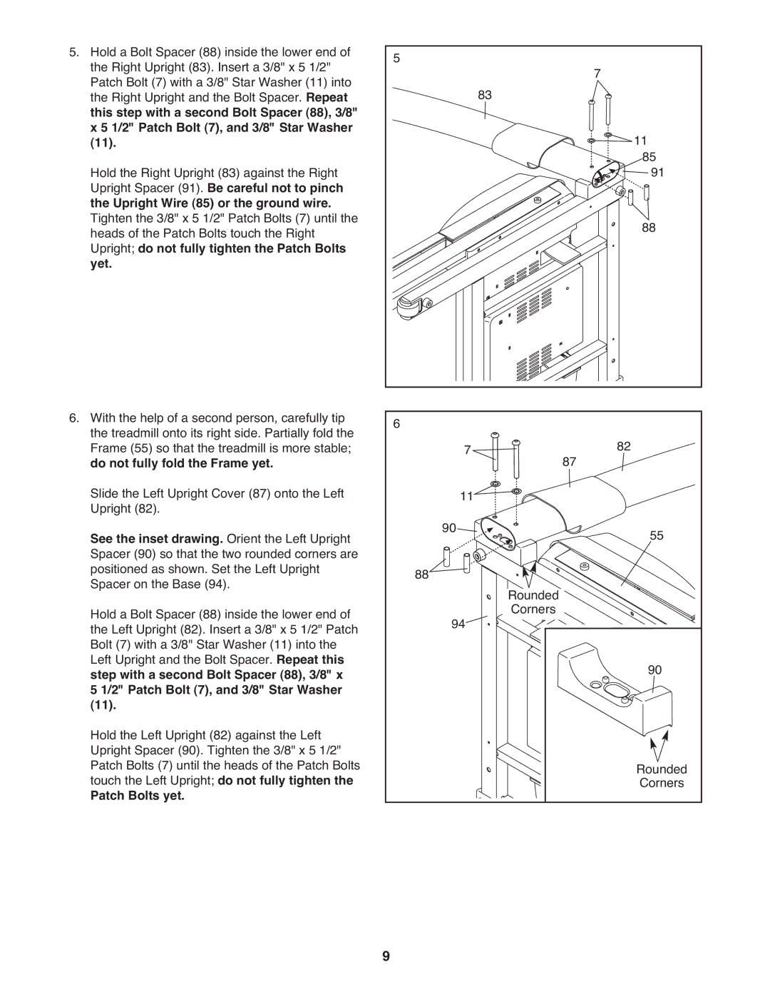 NordicTrack A2750 PRO warranty Patch Bolts yet 