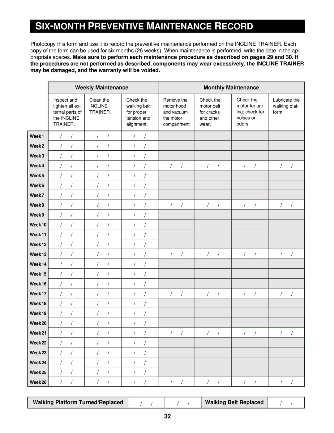 NordicTrack CTK65020 user manual IX Month 