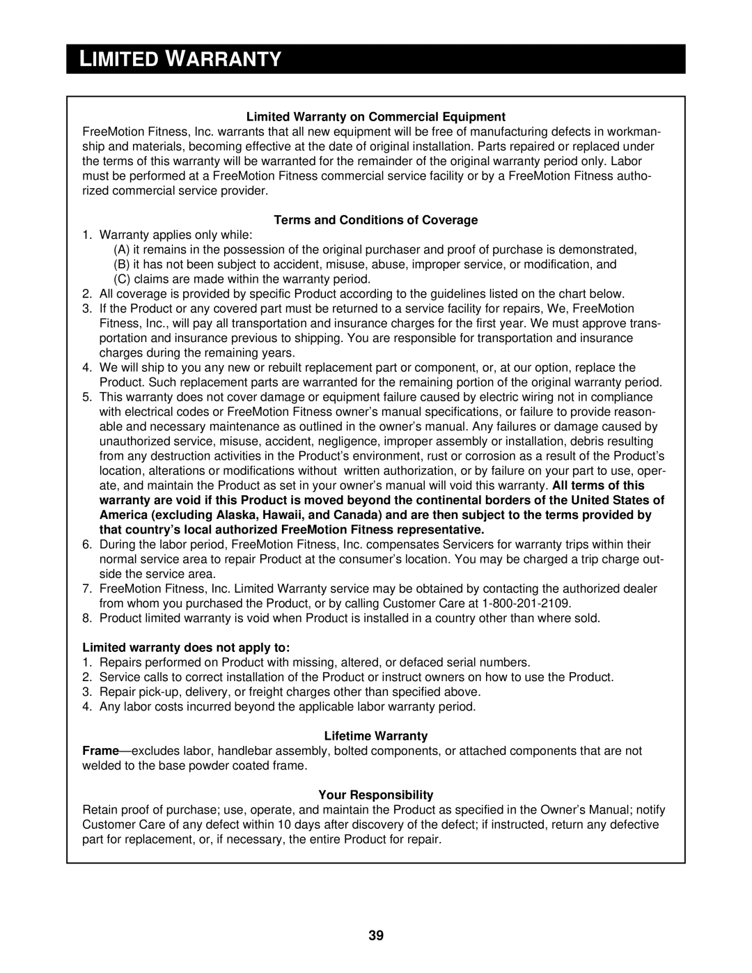 NordicTrack CTL49021 user manual Imited 