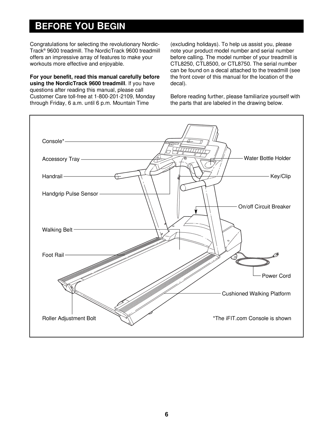 NordicTrack CTL8250, CTL8750, CTL8500 user manual Efore YOU, For your benefit, read this manual carefully before 