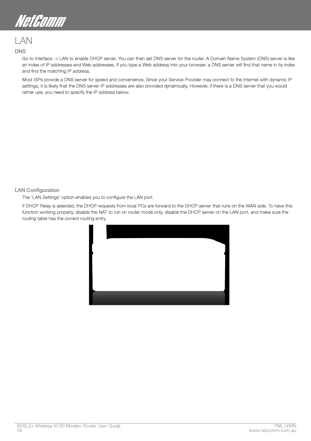 NordicTrack N150 manual Dns, LAN Configuration 