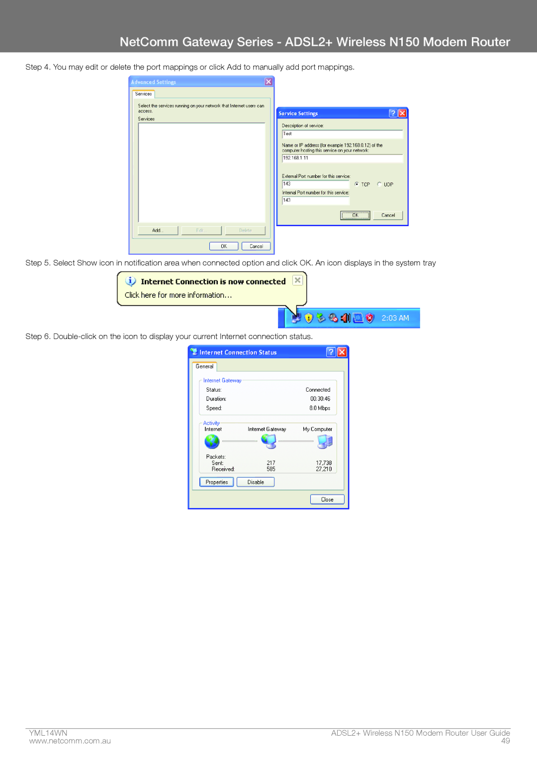 NordicTrack manual NetComm Gateway Series ADSL2+ Wireless N150 Modem Router 