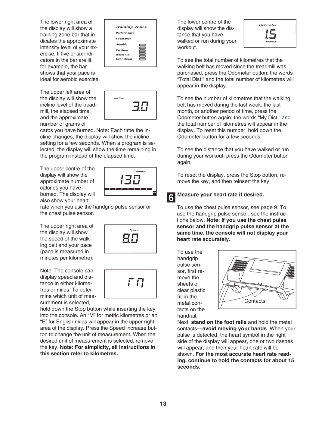 NordicTrack NATL81205.0 manual Measure your heart rate if desired, Tions below. Note If you use the chest pulse 