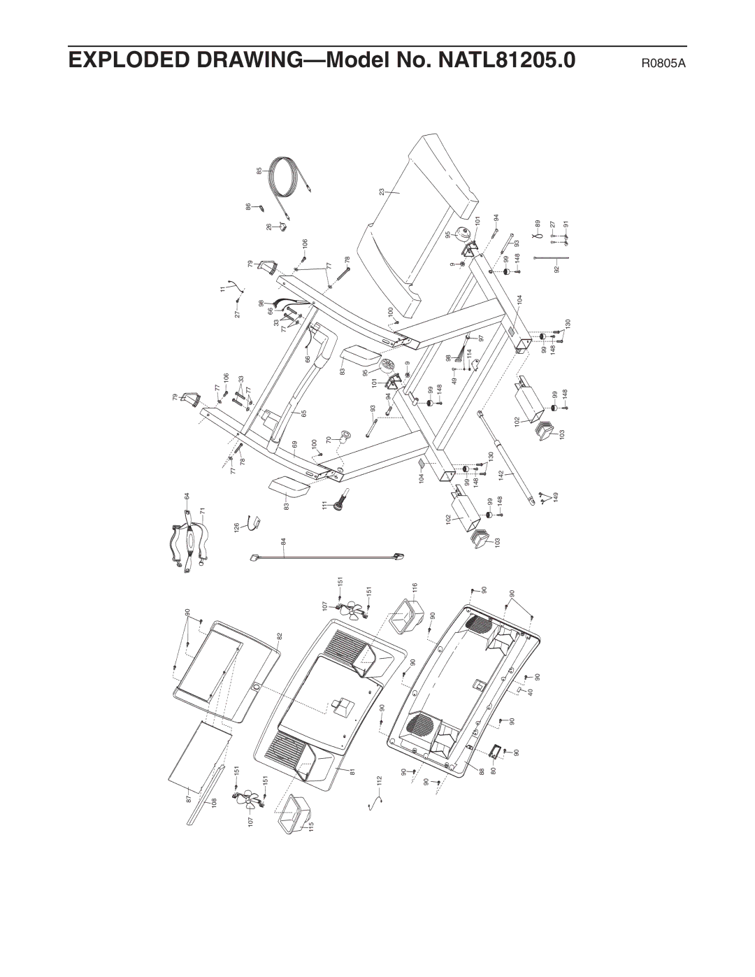 NordicTrack NATL81205.0 manual Exploded Drawing 