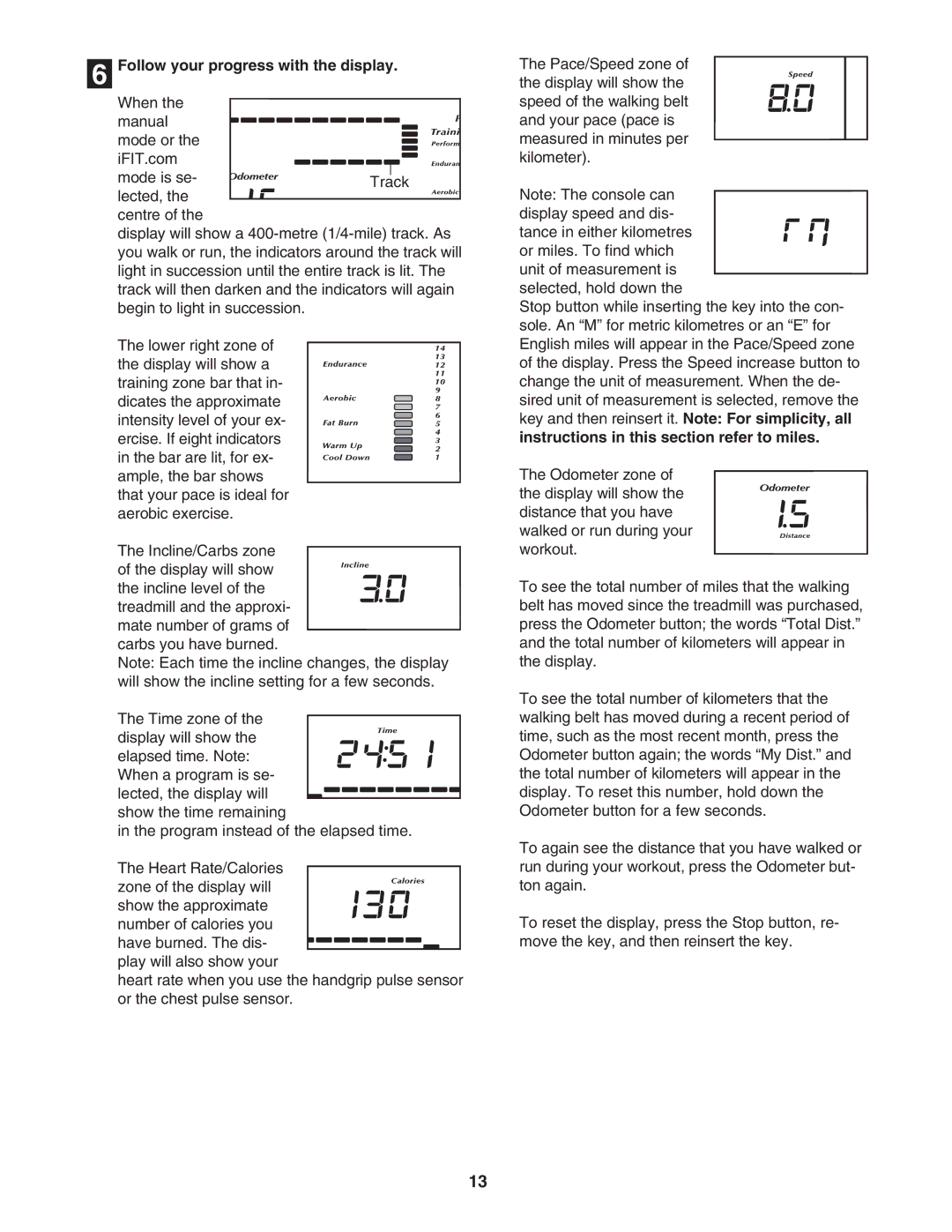 NordicTrack NATL82205.0 user manual Follow your progress with the display 