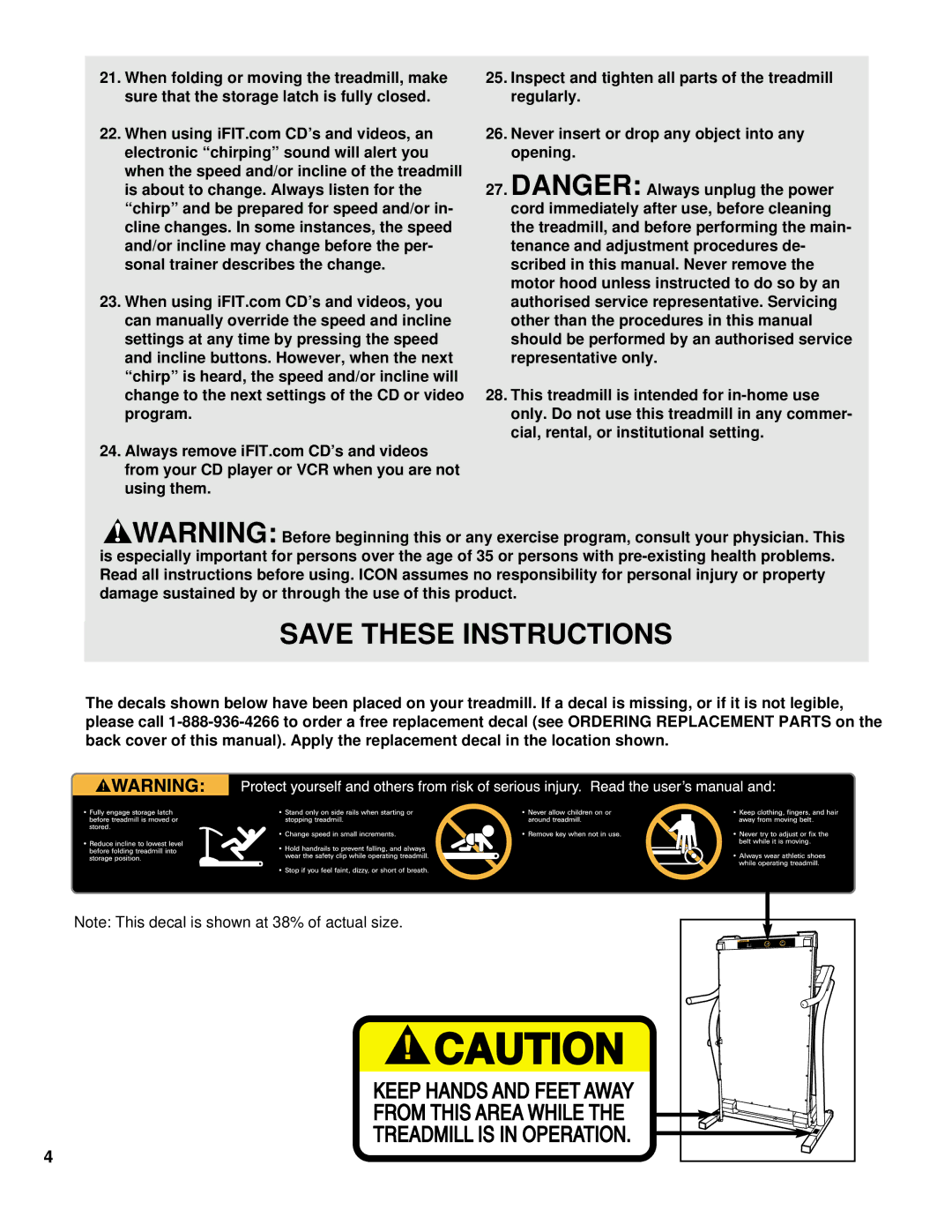 NordicTrack NCTL09990 manual From your CD player or VCR when you are not using them 