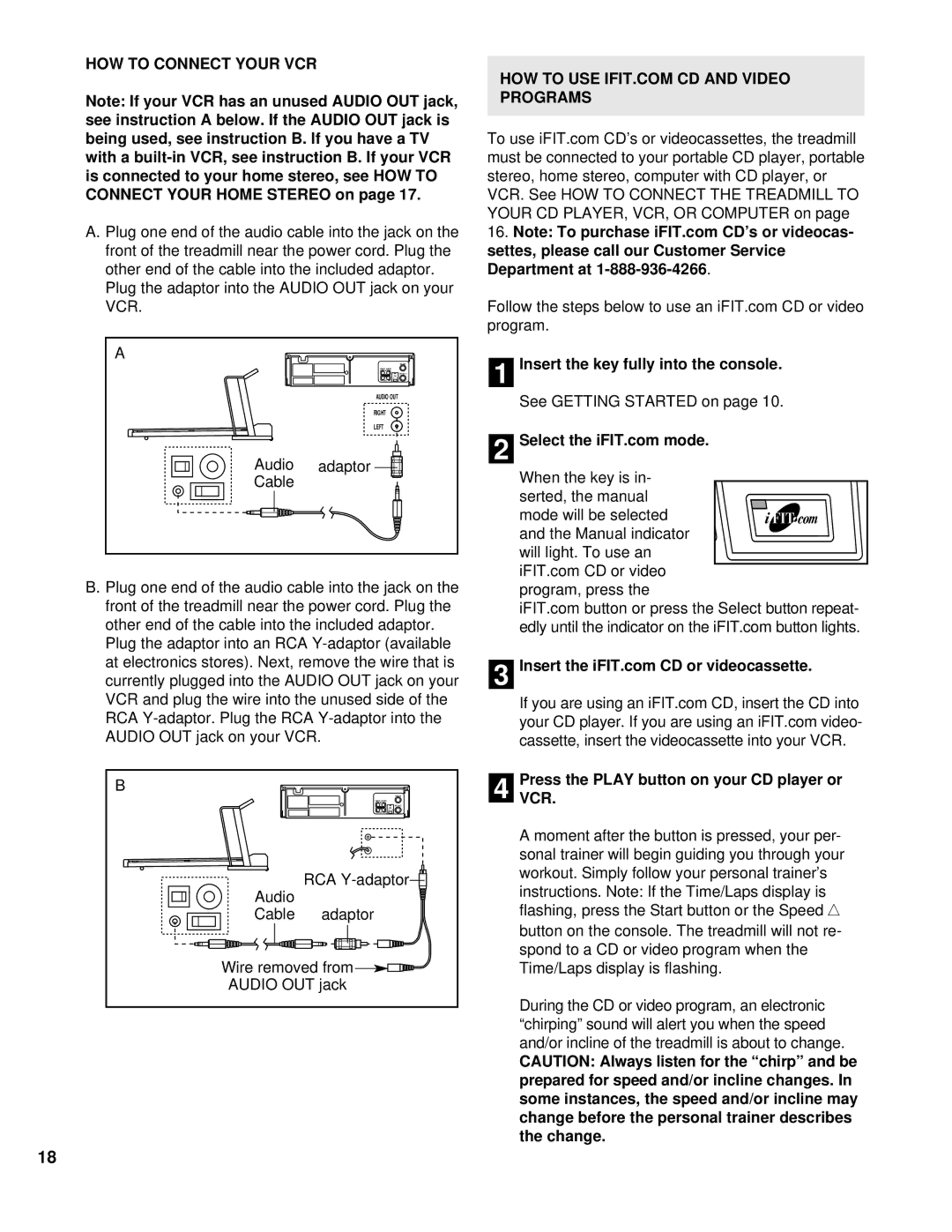 NordicTrack NCTL09992 user manual HOW to Connect Your VCR, Programs 