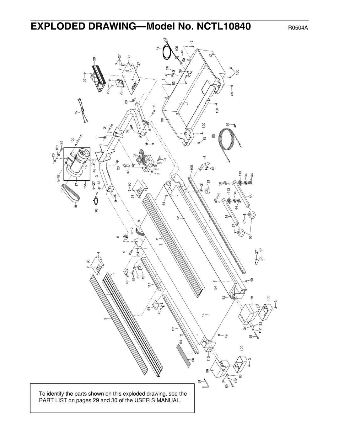 NordicTrack NCTL10840 manual 