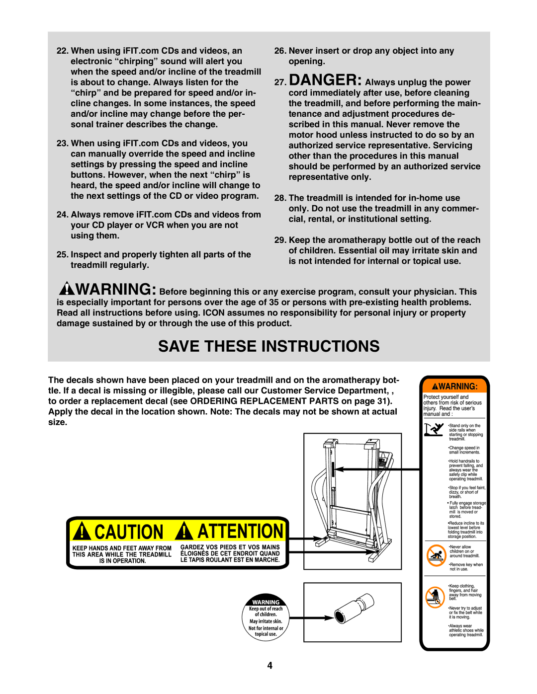 NordicTrack NCTL10840 manual 