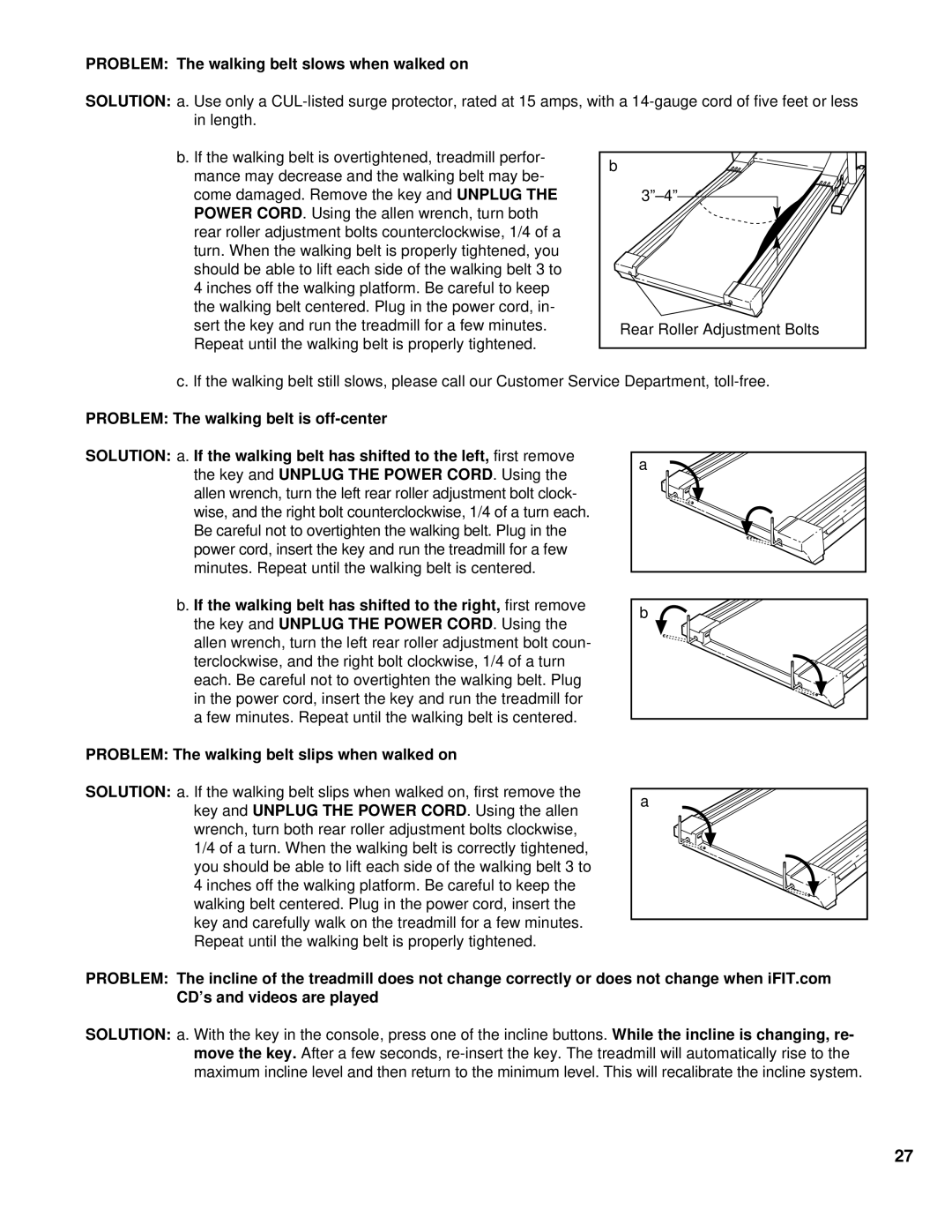 NordicTrack NCTL11990 user manual Unplug the Power Cord 