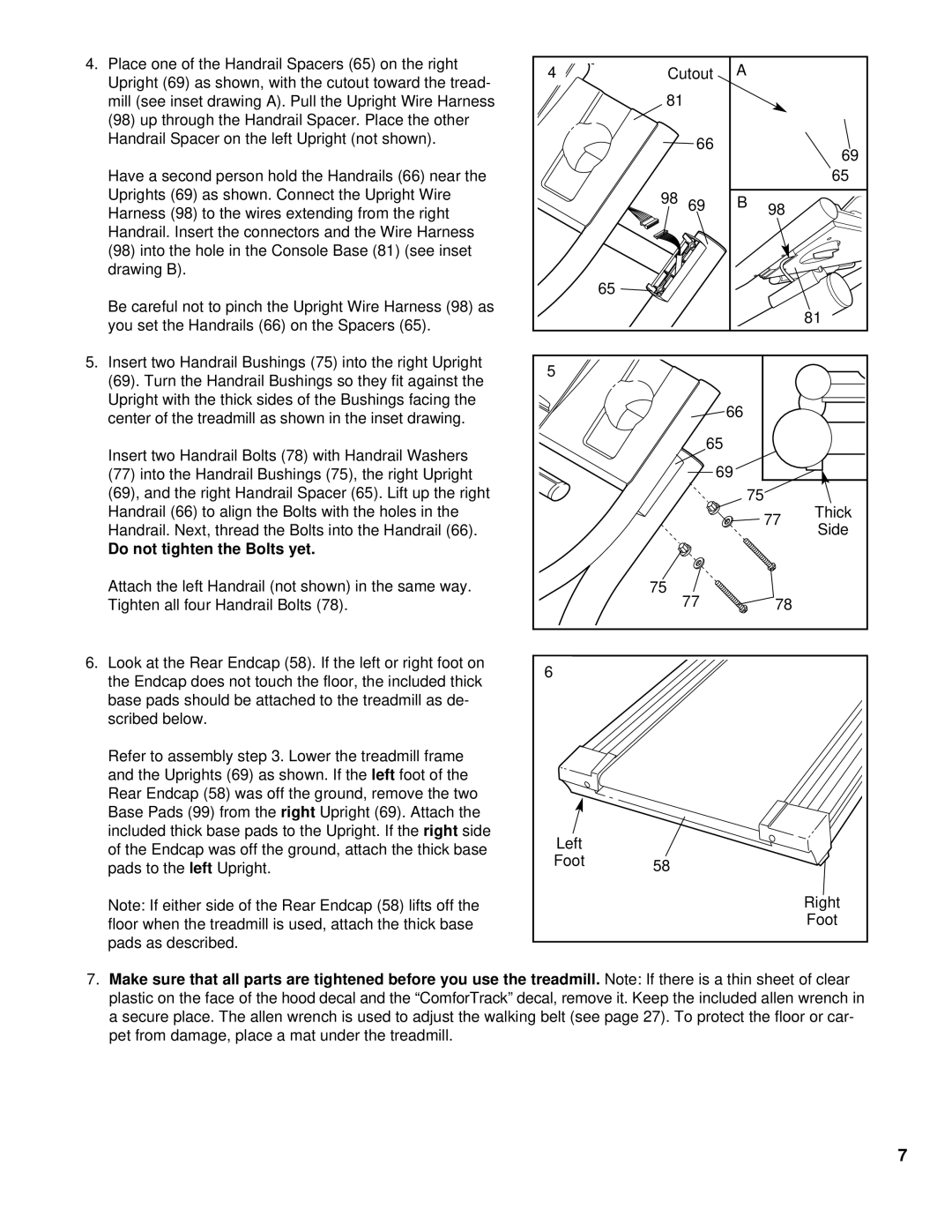 NordicTrack NCTL11990 user manual Left, Right 