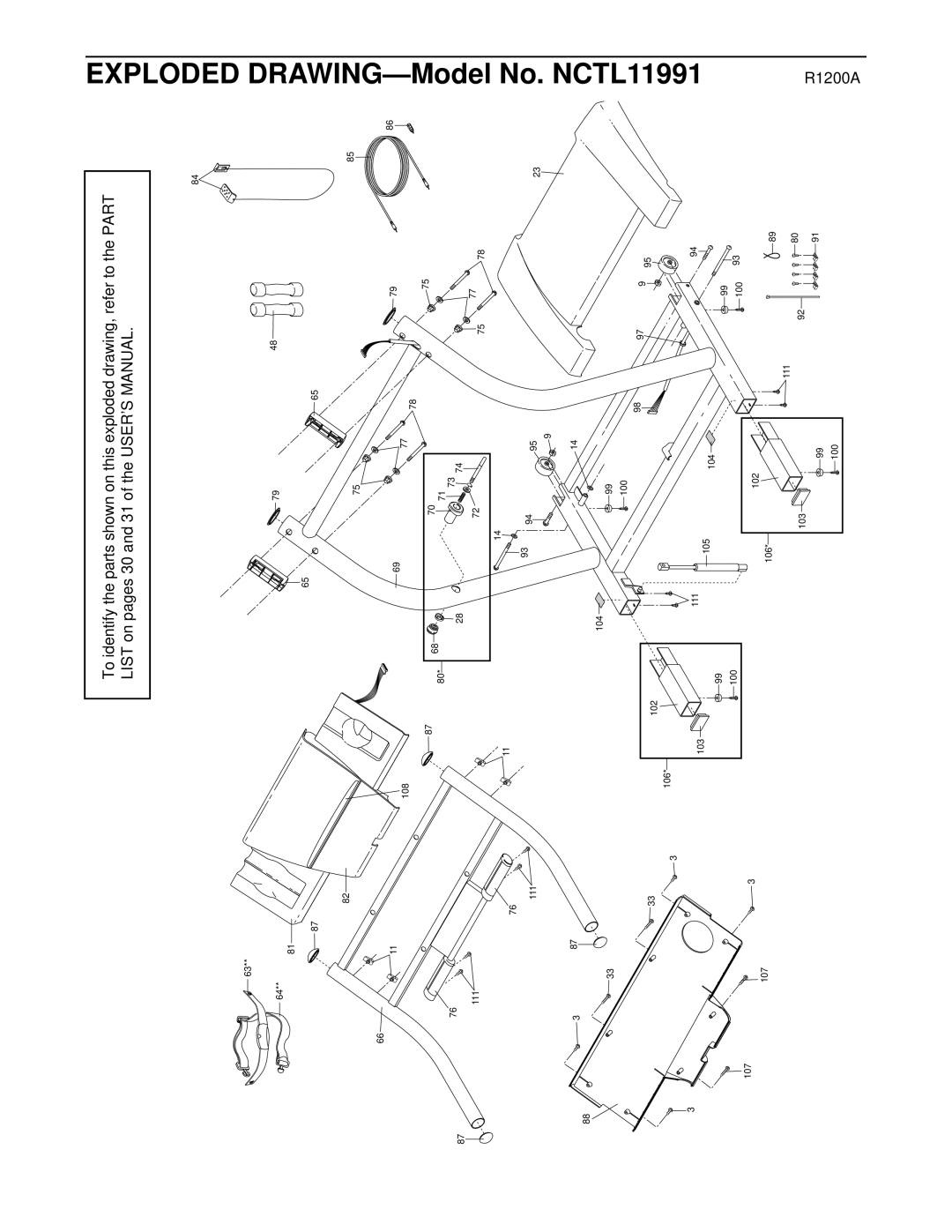 NordicTrack NCTL11991 user manual R1200A 