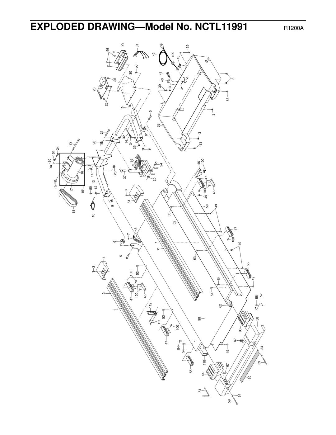 NordicTrack NCTL11991 user manual Exploded DRAWING-Model 