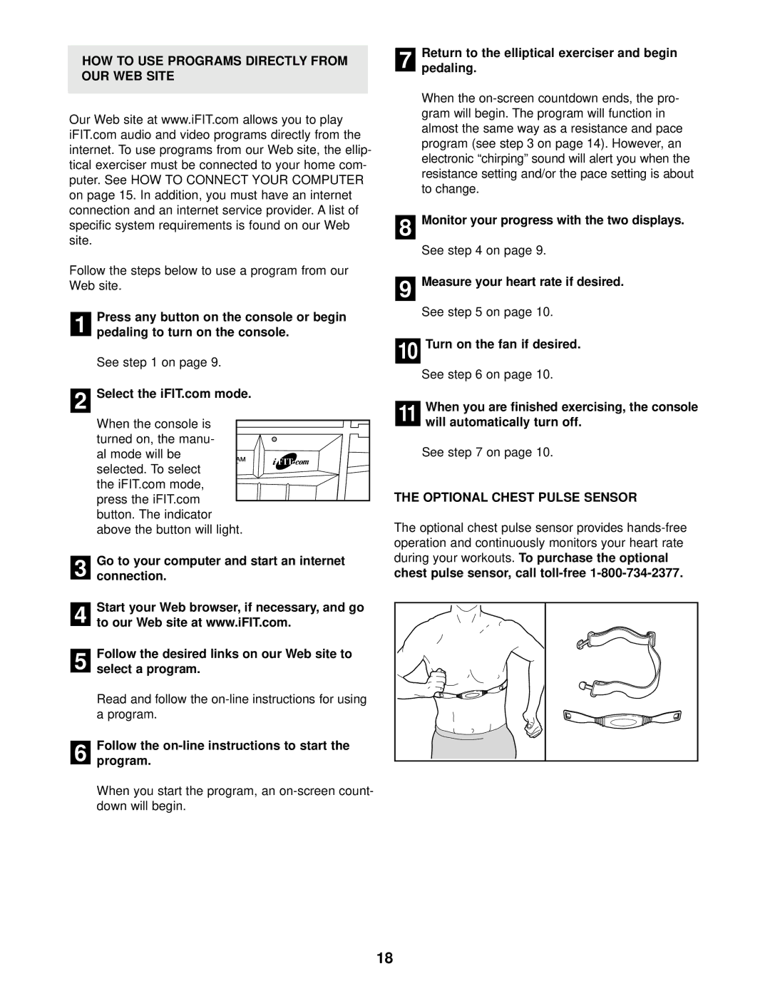 NordicTrack NEL07940 user manual HOW to USE Programs Directly from OUR WEB Site 