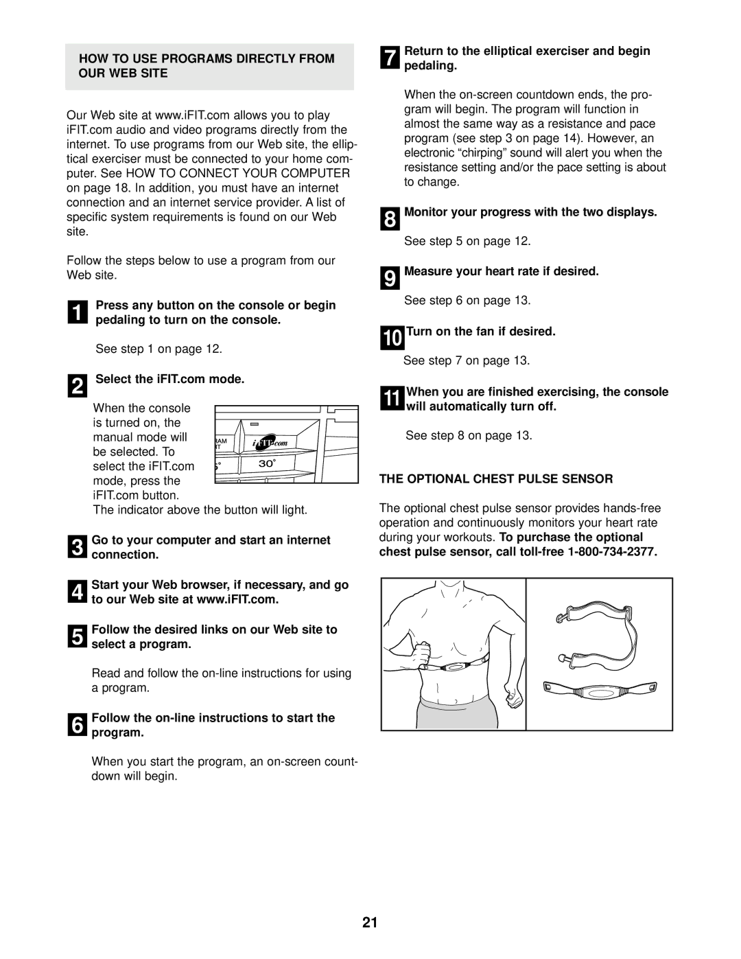 NordicTrack NEL09940 user manual HOW to USE Programs Directly from OUR WEB Site 