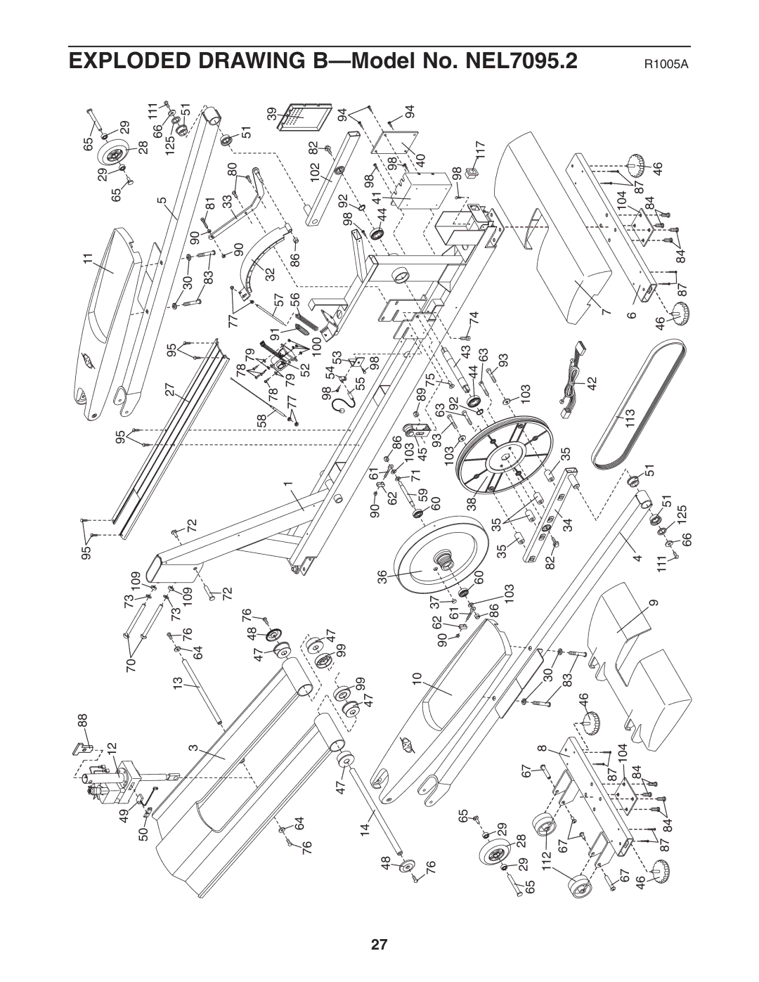 NordicTrack NEL7095.2 user manual Exploded 