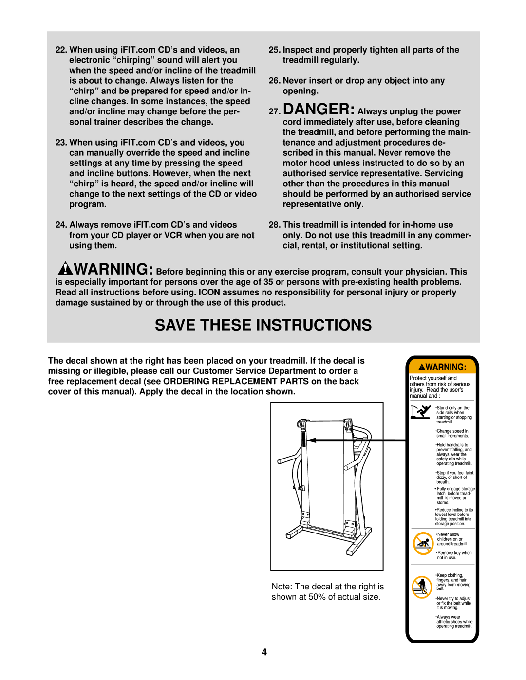 NordicTrack NETL15520 manual 