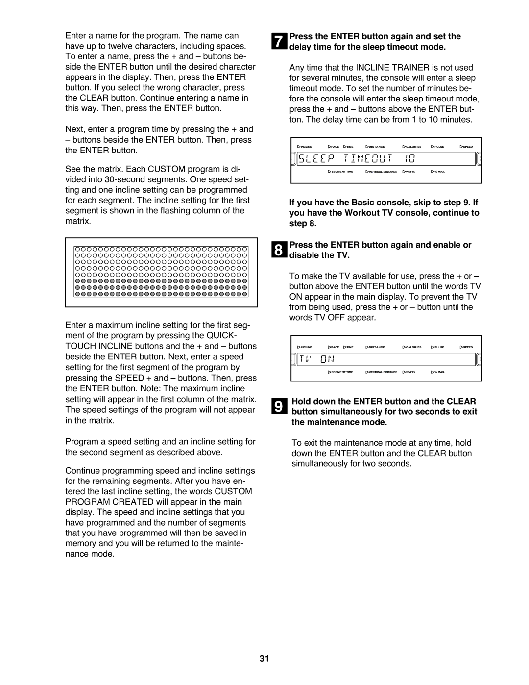 NordicTrack None user manual 