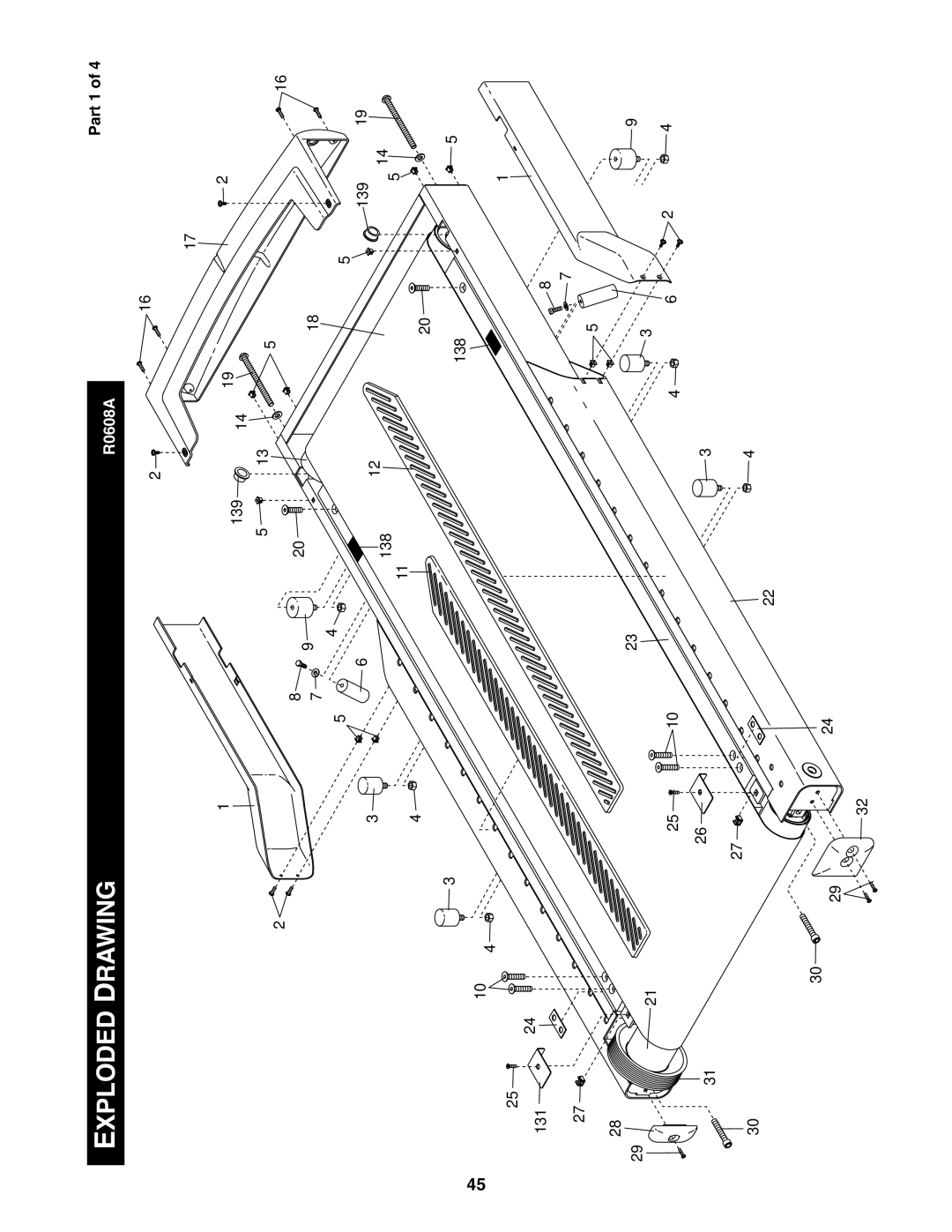 NordicTrack None user manual Exploded Drawing, Part 1 