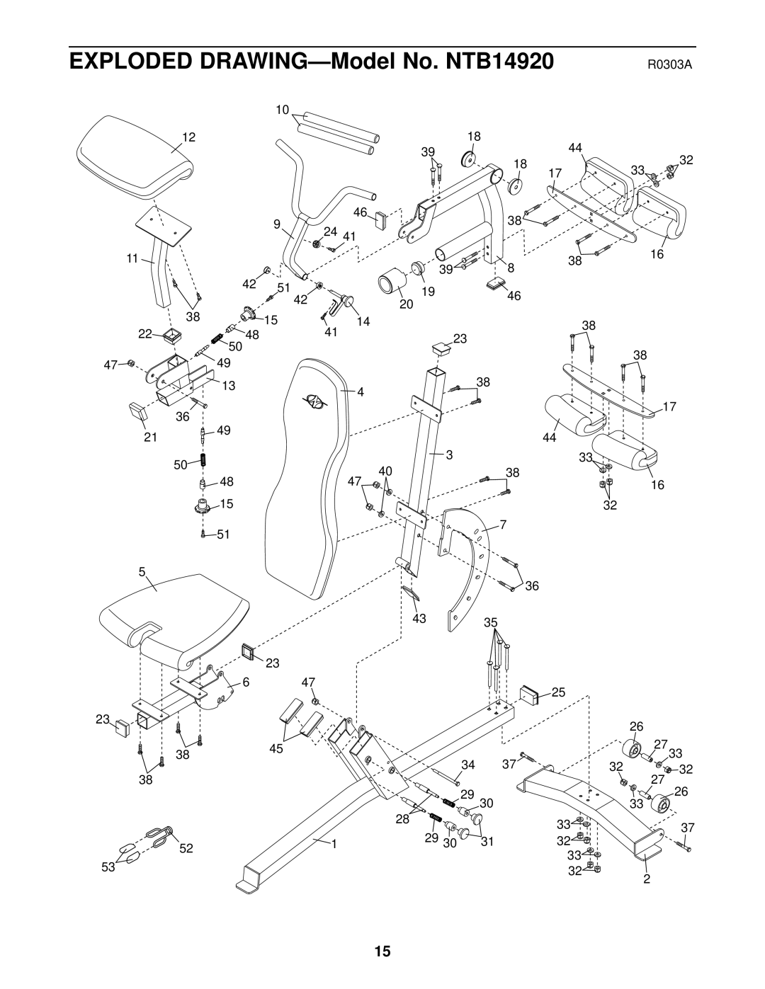 NordicTrack NTB14920 user manual R0303A 