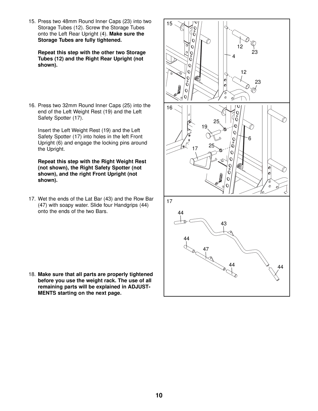 NordicTrack NTB58030 user manual 