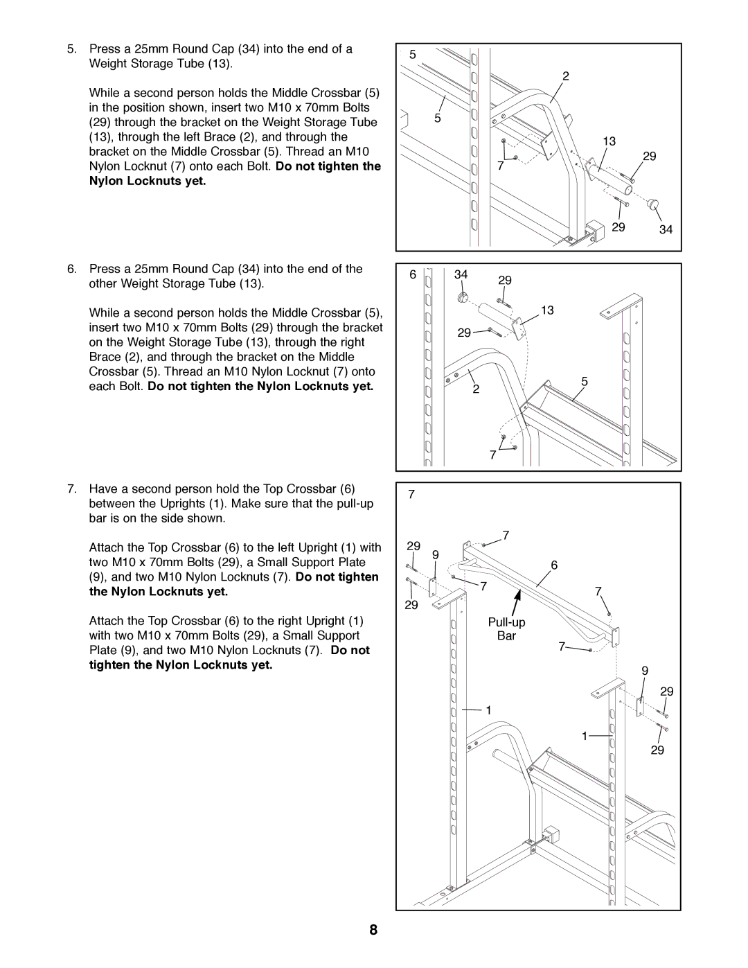 NordicTrack NTBE04990 manual Nylon Locknuts yet 