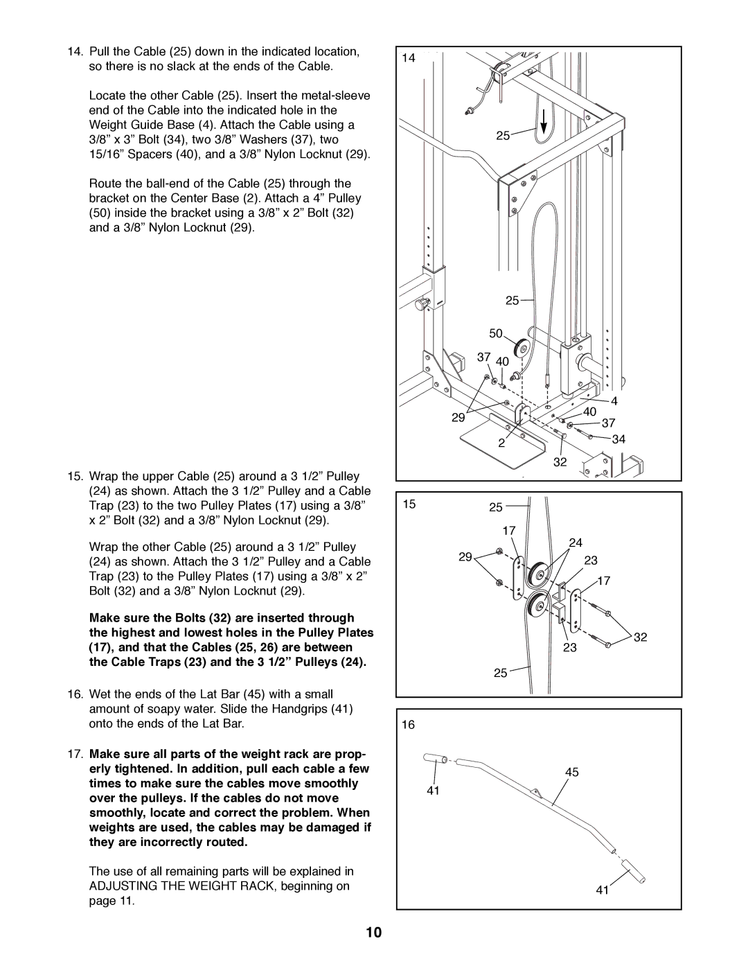 NordicTrack NTBE06900 manual 