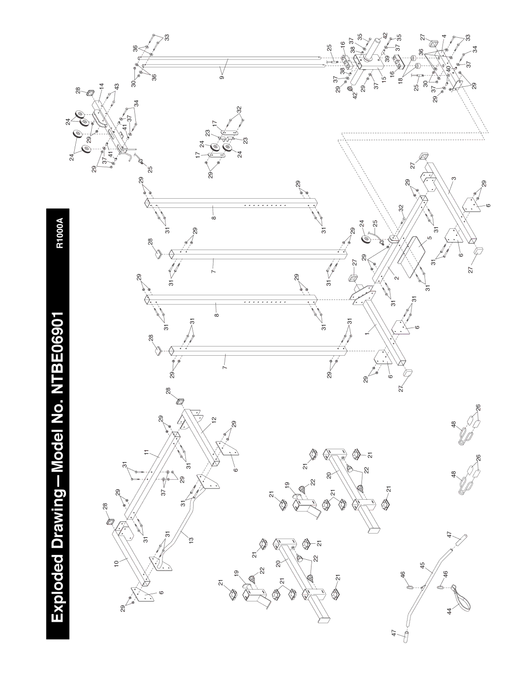 NordicTrack manual Exploded DrawingÑModel No. NTBE06901 