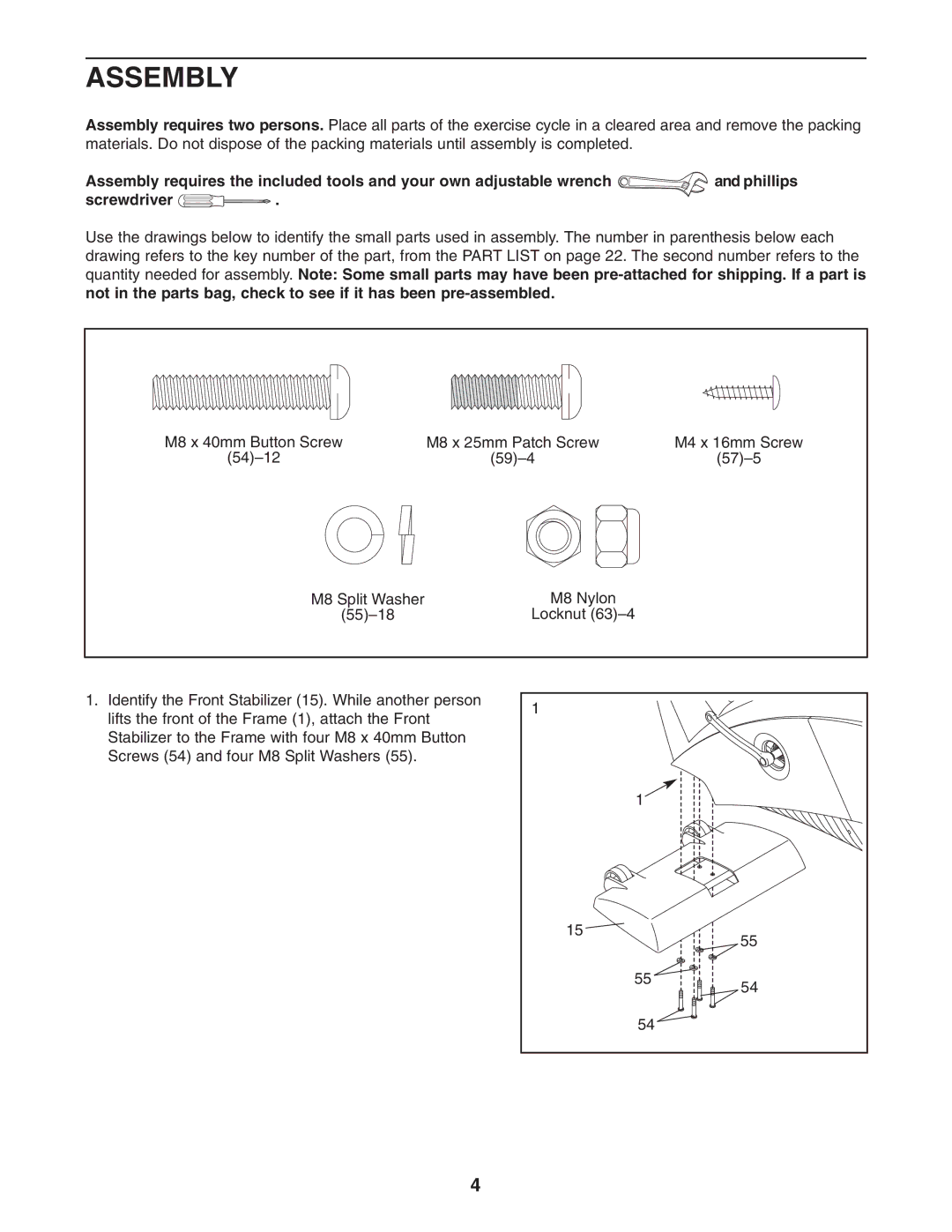 NordicTrack NTC05940 user manual Assembly, Screwdriver 