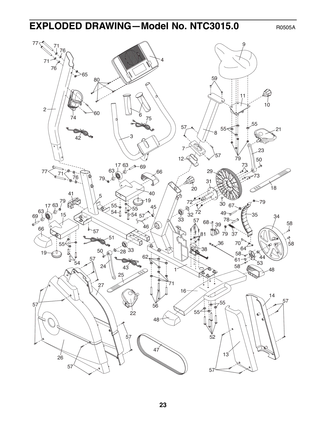 NordicTrack NTC3015.0 user manual R0505A 