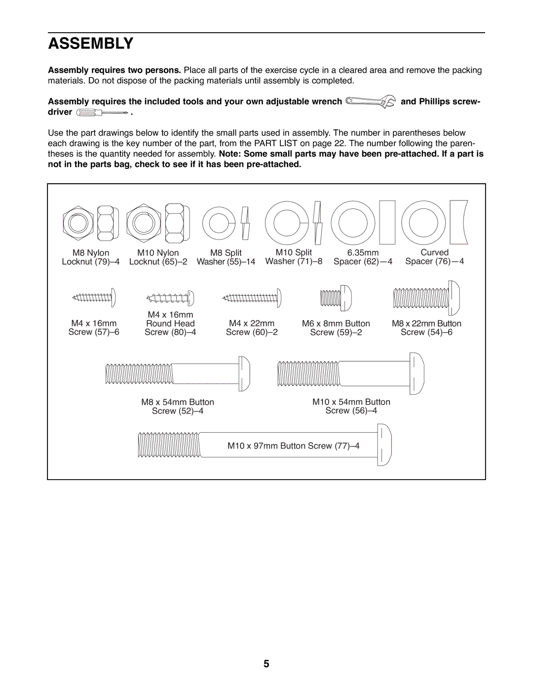 NordicTrack NTC3015.0 user manual Assembly 