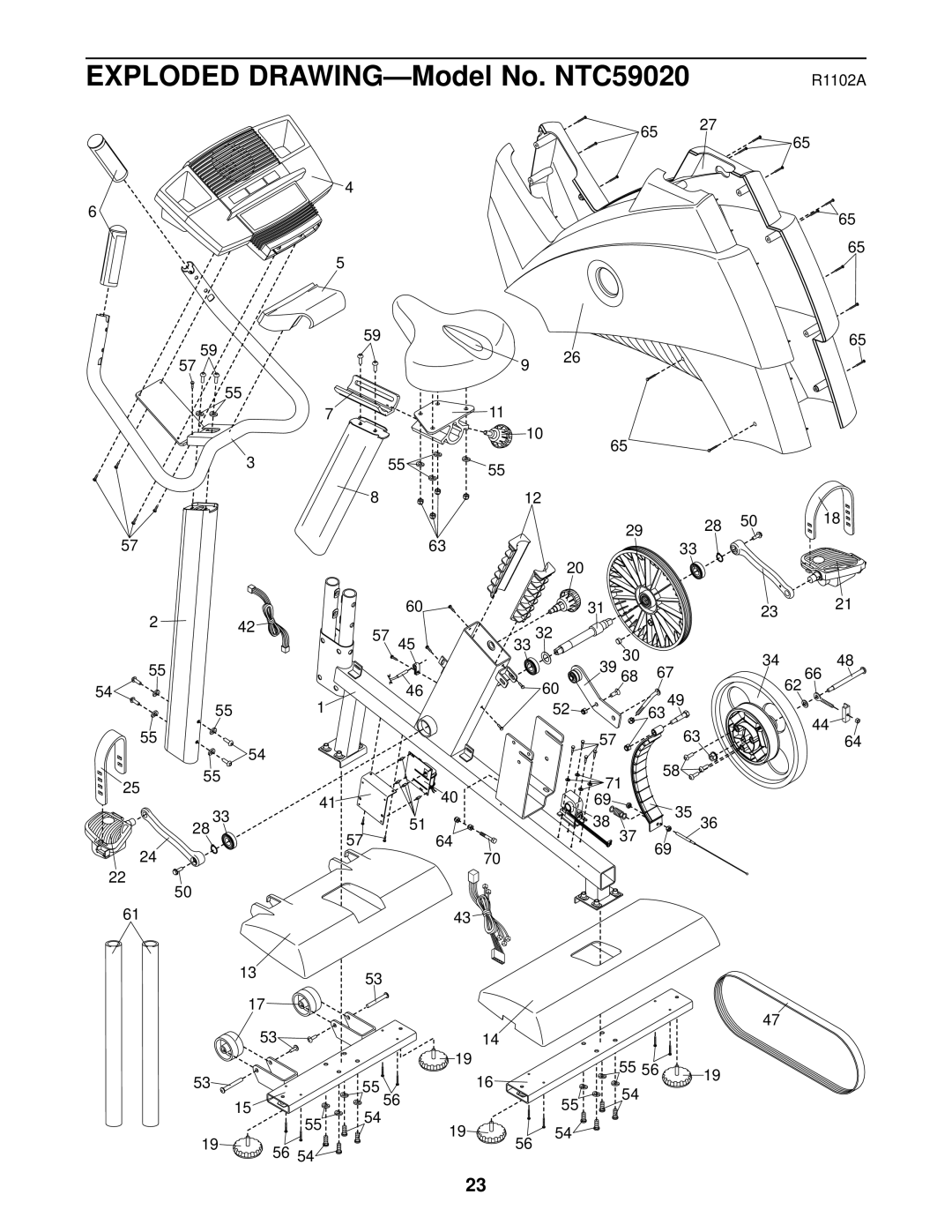 NordicTrack NTC59020 user manual R1102A, 3968 