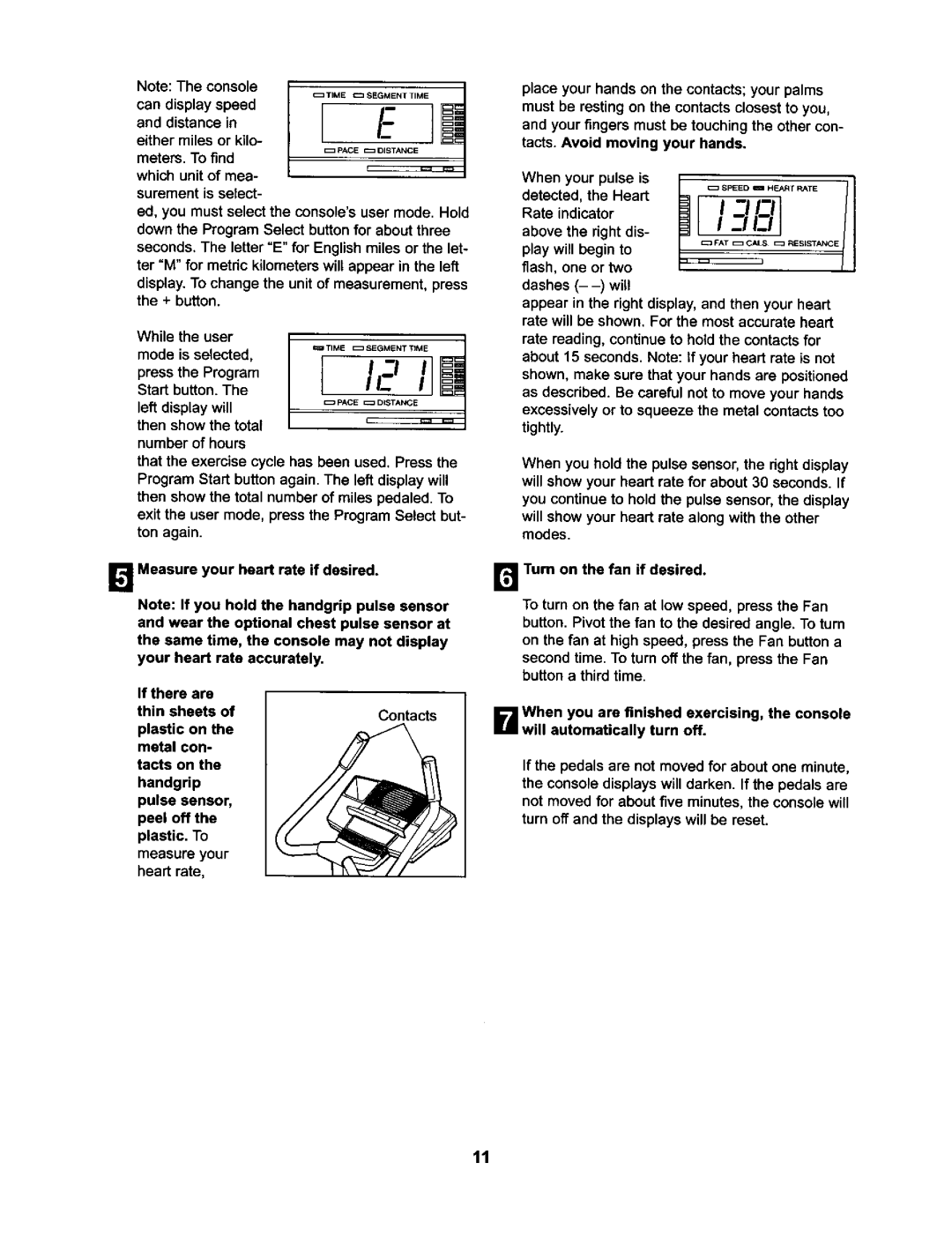 NordicTrack NTC59020 user manual Rate indicator, Turn off and the displays will be reset 