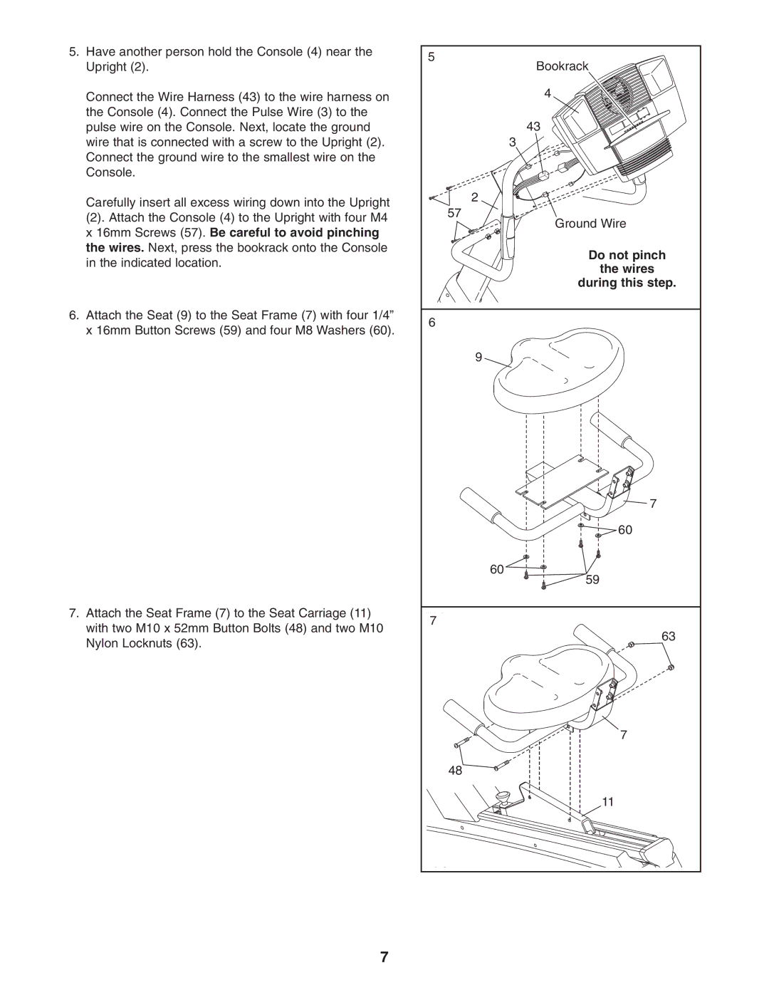 NordicTrack NTC89021 user manual Wires 