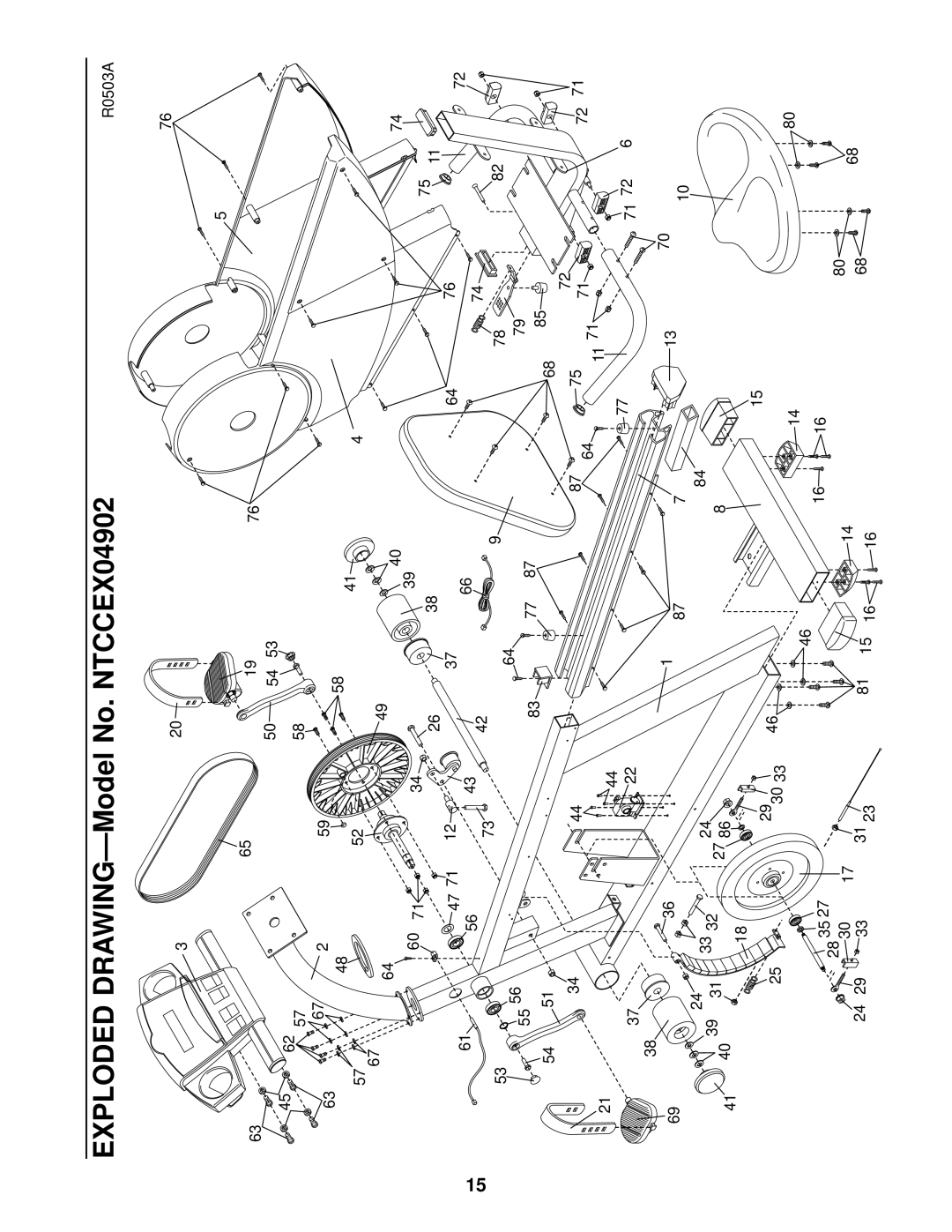 NordicTrack user manual Exploded DRAWING-Model No. NTCCEX04902 