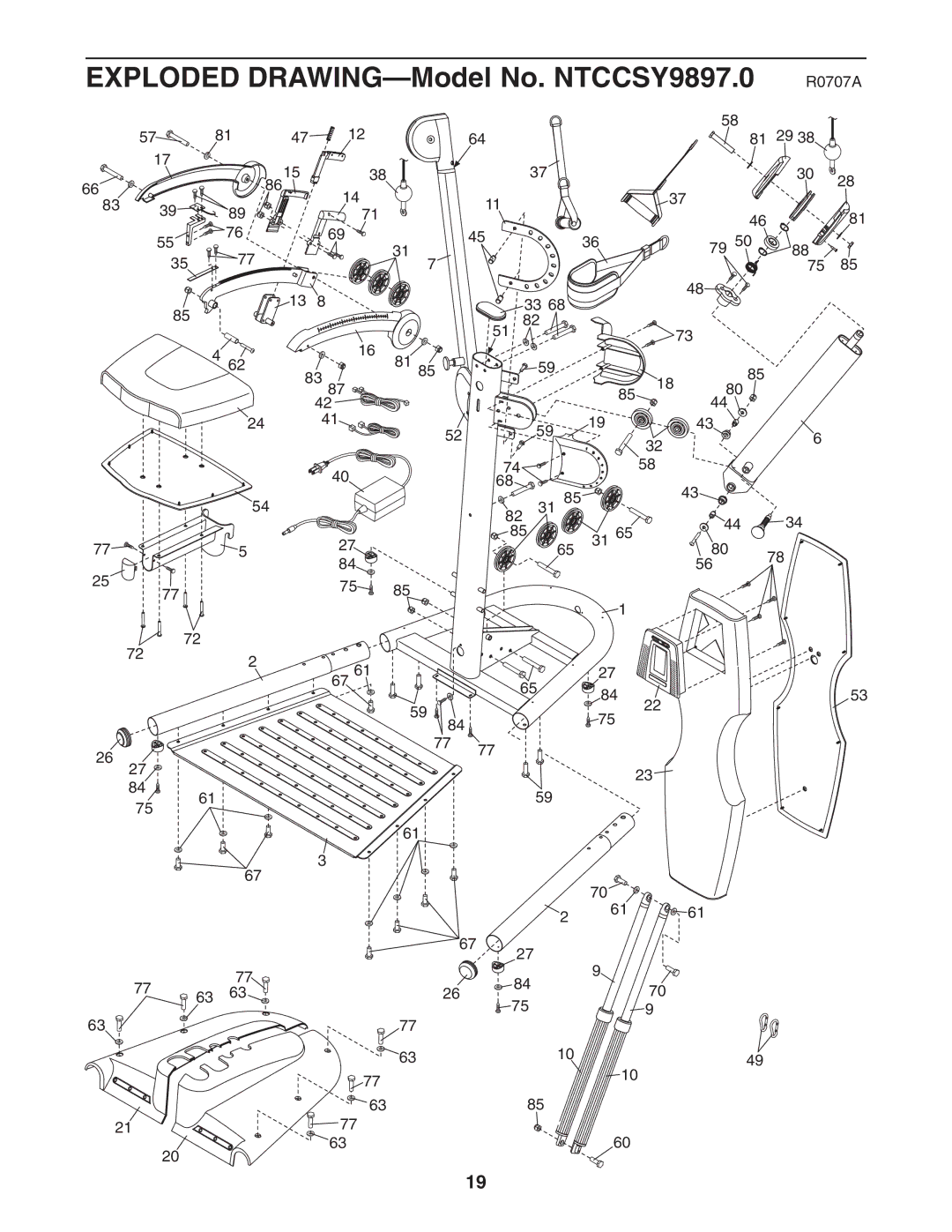 NordicTrack user manual Exploded DRAWING-Model No. NTCCSY9897.0 