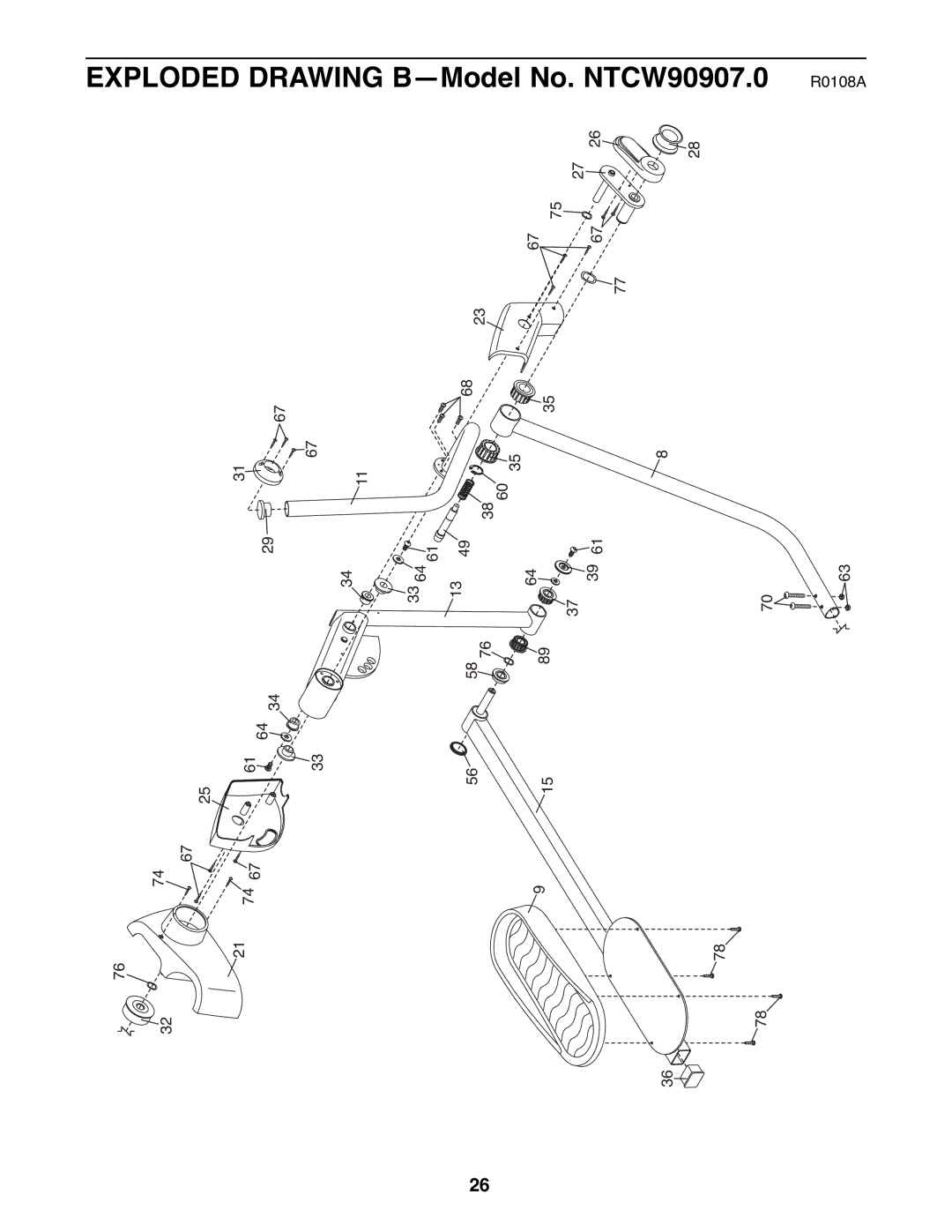 NordicTrack NTCW90907.0 user manual Exploded Drawing B-Model 